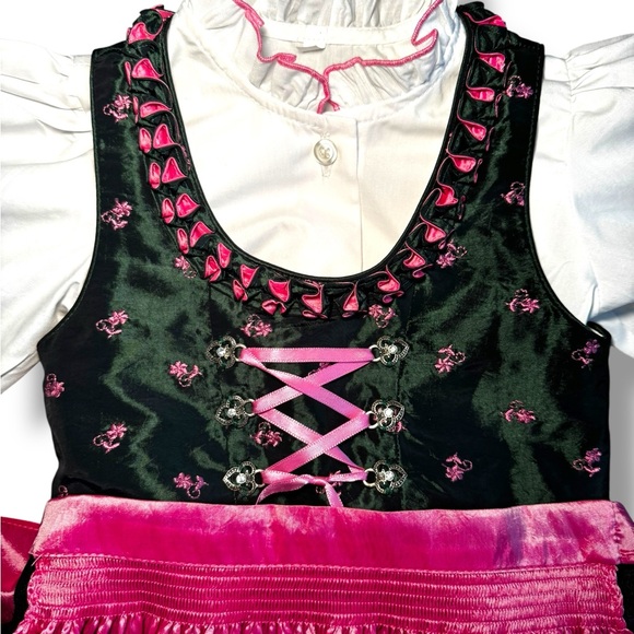 🏷️ Angermaier München Trachten Dirndl Dress – Toddler Girl (US Size 4T) - Picture 2 of 6